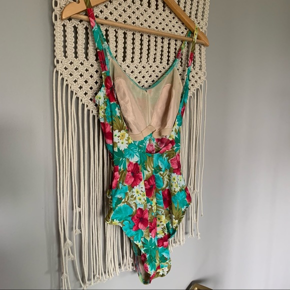 Vintage Christina High Cut Floral One Piece Suit - Picture 6 of 15